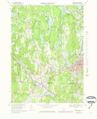 United States Geological Survey Webster, MA-CT (1969, 25000-Scale) digital map