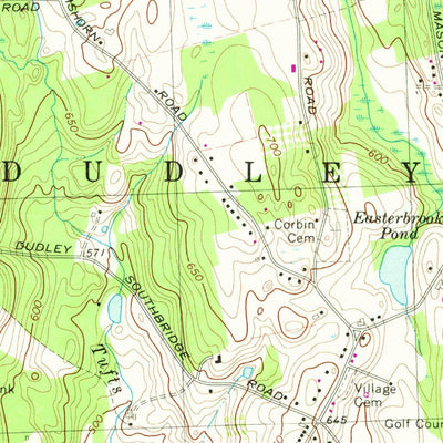 United States Geological Survey Webster, MA-CT (1969, 25000-Scale) digital map