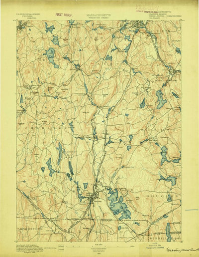 United States Geological Survey Webster, MA-CT-RI (1889, 62500-Scale) digital map