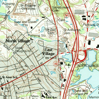 United States Geological Survey Webster, MA-CT-RI (1982, 25000-Scale) digital map