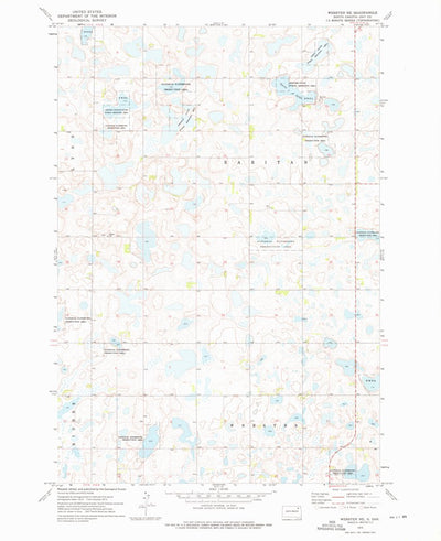 United States Geological Survey Webster NE, SD (1973, 24000-Scale) digital map