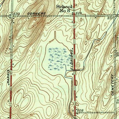 United States Geological Survey Webster, NY (1934, 24000-Scale) digital map