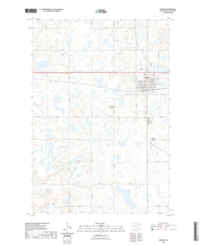United States Geological Survey Webster, SD (2021, 24000-Scale) digital map