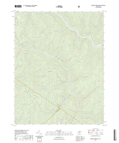 United States Geological Survey Webster Springs SW, WV (2023, 24000-Scale) digital map