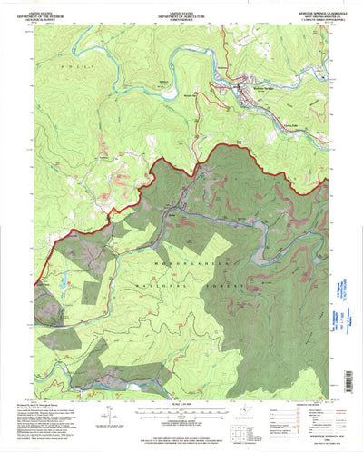 United States Geological Survey Webster Springs, WV (1995, 24000-Scale) digital map