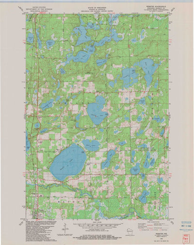 United States Geological Survey Webster, WI (1982, 24000-Scale) digital map