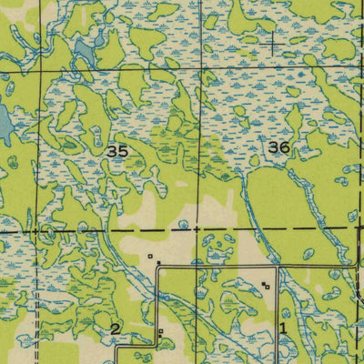 United States Geological Survey Webster, WI-MN (1950, 48000-Scale) digital map