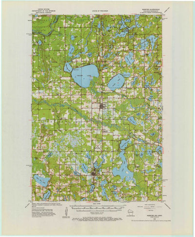 United States Geological Survey Webster, WI-MN (1955, 62500-Scale) digital map