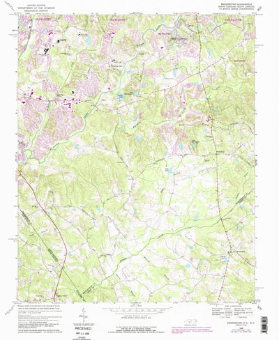 United States Geological Survey Weddington, NC-SC (1968, 24000-Scale) digital map