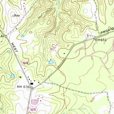United States Geological Survey Weddington, NC-SC (1968, 24000-Scale) digital map