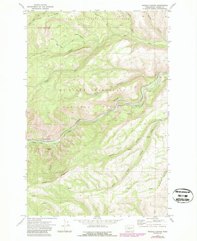United States Geological Survey Weddle Canyon, WA (1971, 24000-Scale) digital map