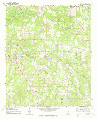 United States Geological Survey Wedowee, AL (1969, 24000-Scale) digital map