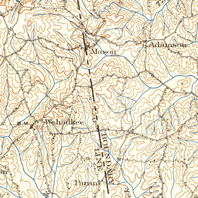 United States Geological Survey Wedowee, AL-GA (1899, 125000-Scale) digital map