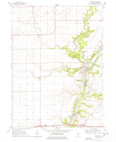 United States Geological Survey Wedron, IL (1970, 24000-Scale) digital map