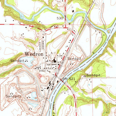 United States Geological Survey Wedron, IL (1970, 24000-Scale) digital map