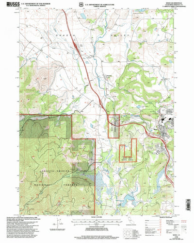 United States Geological Survey Weed, CA (1998, 24000-Scale) digital map