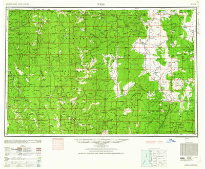 United States Geological Survey Weed, CA-OR (1948, 250000-Scale) digital map