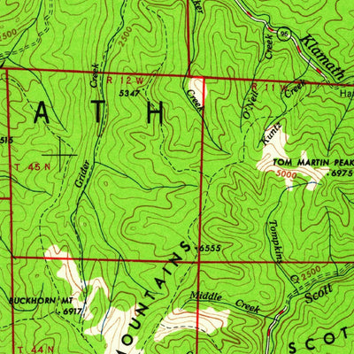 United States Geological Survey Weed, CA-OR (1948, 250000-Scale) digital map