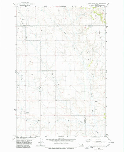 United States Geological Survey Weed Creek East, MT (1980, 24000-Scale) digital map