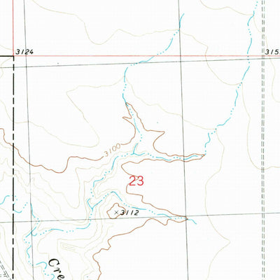 United States Geological Survey Weed Creek East, MT (1980, 24000-Scale) digital map