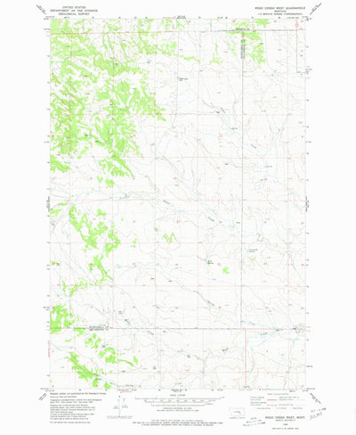 United States Geological Survey Weed Creek West, MT (1980, 24000-Scale) digital map