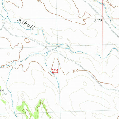 United States Geological Survey Weed Creek West, MT (1980, 24000-Scale) digital map