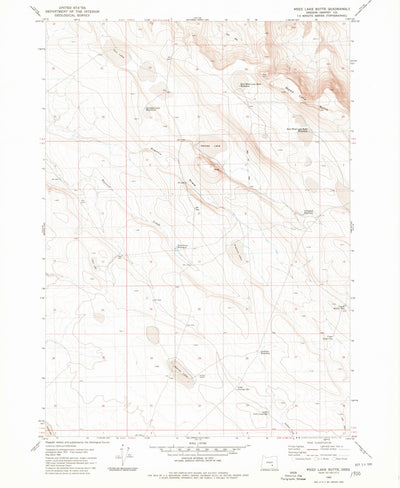 United States Geological Survey Weed Lake Butte, OR (1980, 24000-Scale) digital map
