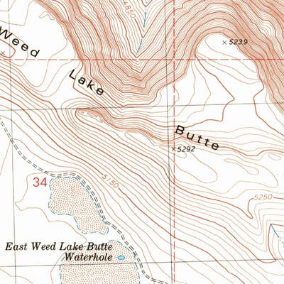United States Geological Survey Weed Lake Butte, OR (1980, 24000-Scale) digital map