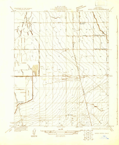 United States Geological Survey Weed Patch, CA (1930, 31680-Scale) digital map