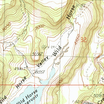 United States Geological Survey Weed Valley, CA-OR (1990, 24000-Scale) digital map