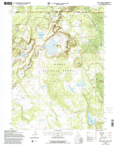 United States Geological Survey Weed Valley, CA-OR (1993, 24000-Scale) digital map