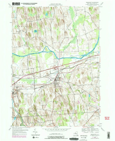 United States Geological Survey Weedsport, NY (1954, 24000-Scale) digital map