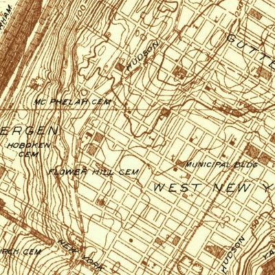 United States Geological Survey Weehawken, NJ-NY (1935, 24000-Scale) digital map