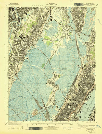 United States Geological Survey Weehawken, NJ-NY (1943, 25000-Scale) digital map