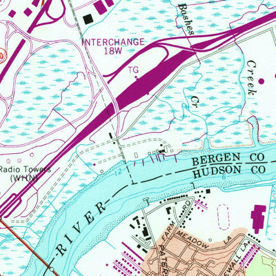 United States Geological Survey Weehawken, NJ-NY (1967, 24000-Scale) digital map