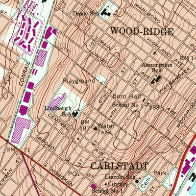 United States Geological Survey Weehawken, NJ-NY (1967, 24000-Scale) digital map