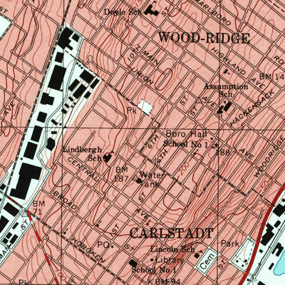 United States Geological Survey Weehawken, NJ-NY (1995, 24000-Scale) digital map