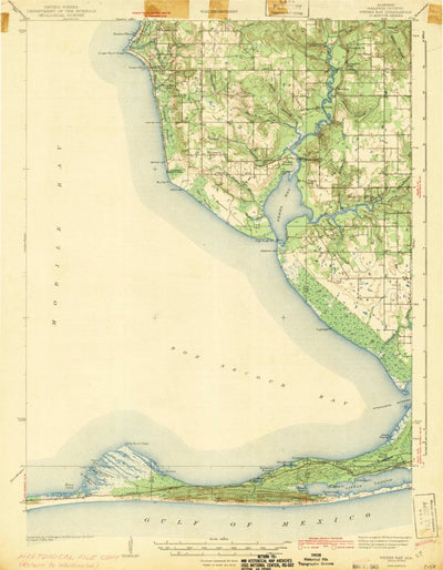 United States Geological Survey Weeks Bay, AL (1943, 62500-Scale) digital map