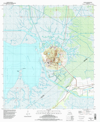 United States Geological Survey Weeks, LA (1994, 24000-Scale) digital map