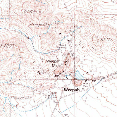 United States Geological Survey Weepah, NV (1987, 24000-Scale) digital map
