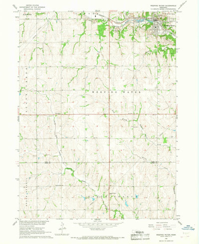 United States Geological Survey Weeping Water, NE (1966, 24000-Scale) digital map