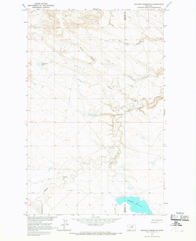 United States Geological Survey Weigand Reservoir, MT (1964, 24000-Scale) digital map