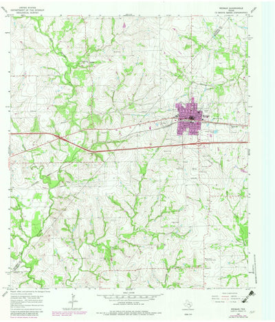 United States Geological Survey Weimar, TX (1965, 24000-Scale) digital map