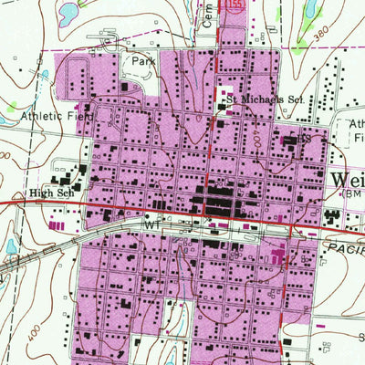 United States Geological Survey Weimar, TX (1965, 24000-Scale) digital map