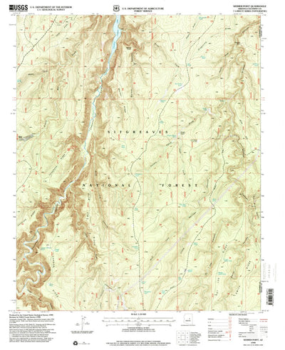 United States Geological Survey Weimer Point, AZ (1998, 24000-Scale) digital map