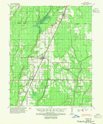 United States Geological Survey Weiner, AR (1939, 62500-Scale) digital map