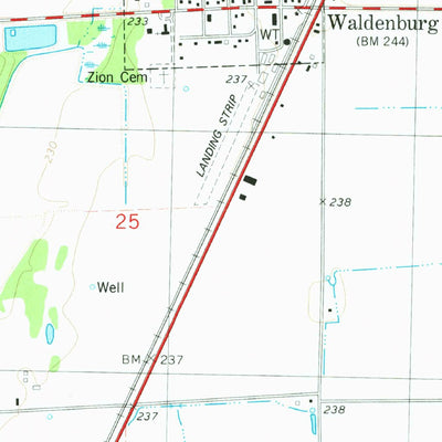 United States Geological Survey Weiner, AR (1980, 24000-Scale) digital map