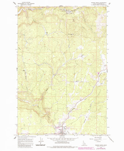 United States Geological Survey Weippe North, ID (1966, 24000-Scale) digital map