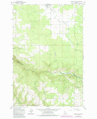 United States Geological Survey Weippe South, ID (1966, 24000-Scale) digital map