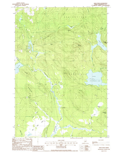 United States Geological Survey Weir Pond, ME (1988, 24000-Scale) digital map